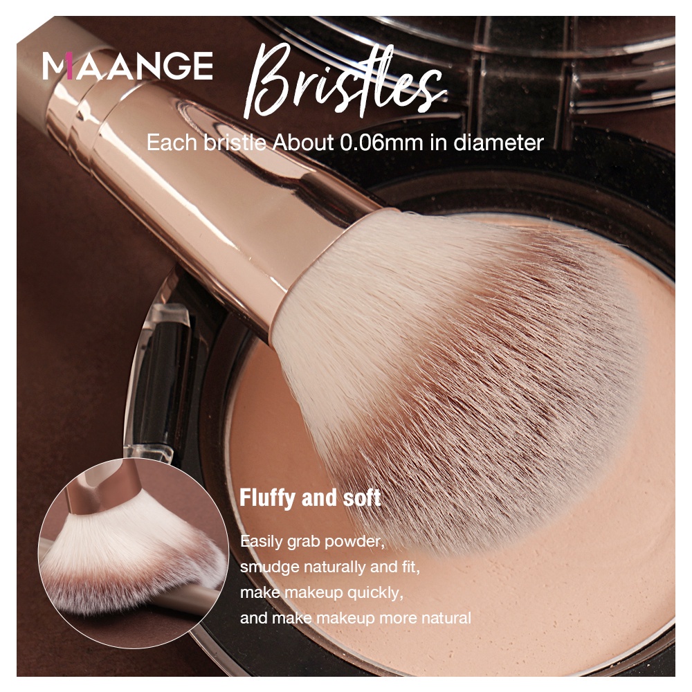 MAANGE 10 Pcs/Set Makeup Brush Set Rambut Lembut Fluffy Blush On Concealer Contour Highlight Eyeshadow Blending Sikat Besar +Bag Alat Kecantikan Untuk Wanita51129