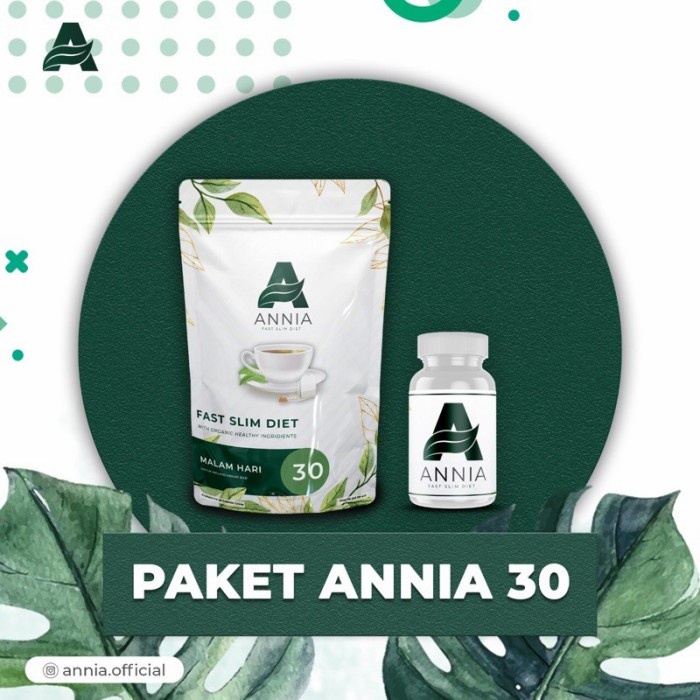 

ORIGINAL MURAH Annia Slim Diet Herbal Paket 30 hari ( Teh & Pil )