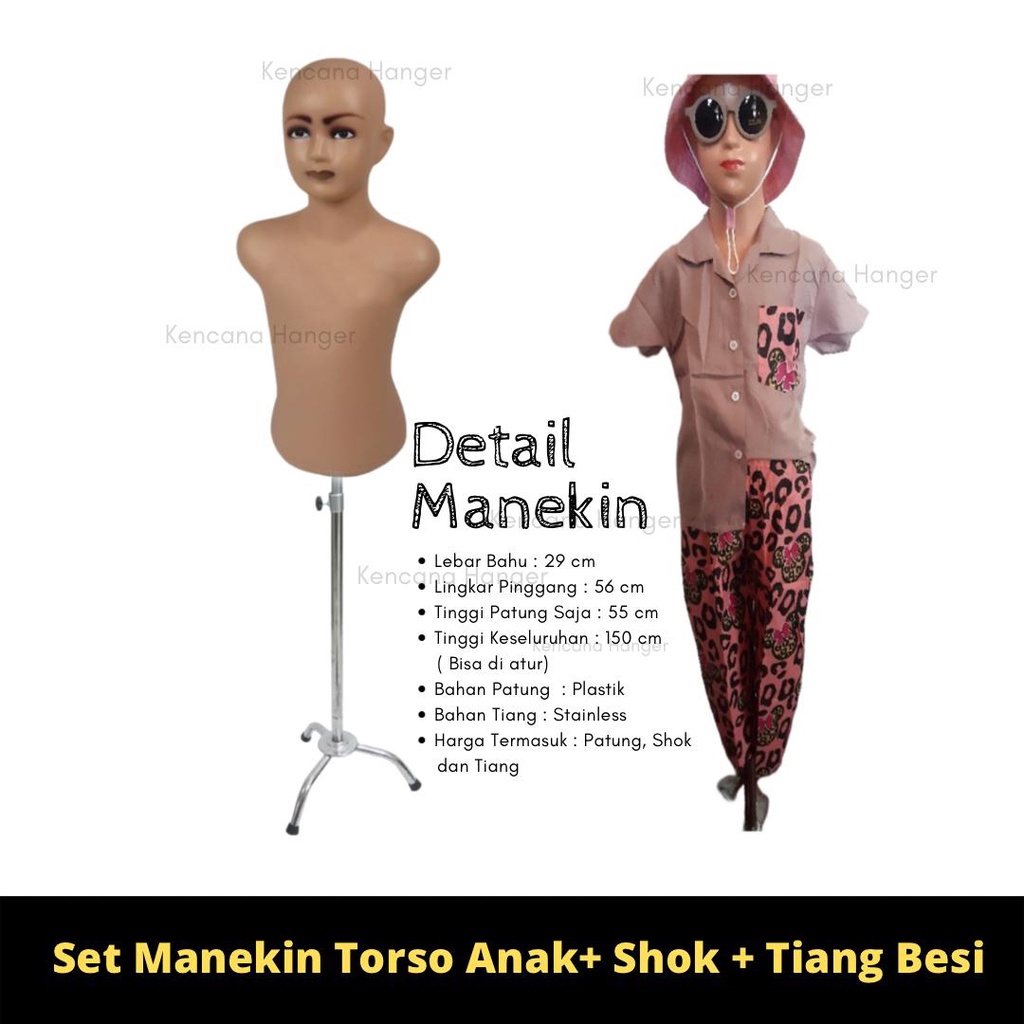 Jual Manekin Torso Anak Botak Unisex BISA COWOK CEWEK Patung Display