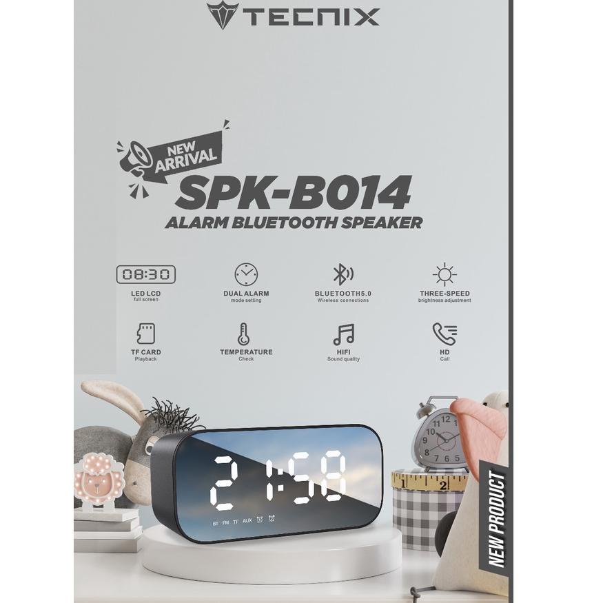 {KP.22Oc22ᴿ} TECNIX SPK-B014 ROBOT RB550 TIMER ALARM CLOCK BLUETOOTH 5.0 SPEAKER LED DISPLAY GARANSI