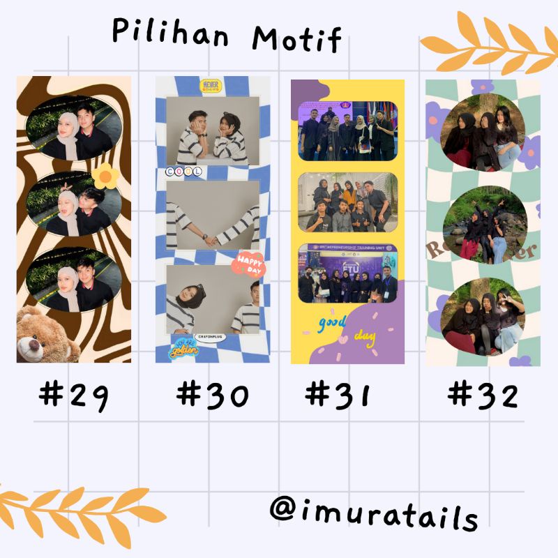 (5pcs) PHOTOBOOTH PART 1 | PHOTOBOTH CETAK | PHOTOBOX | PHOTO STRIP | POLAROID