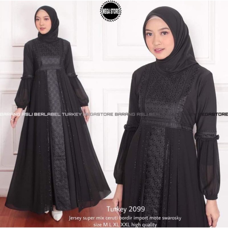 abaya Turki 2099 / abaya hitam