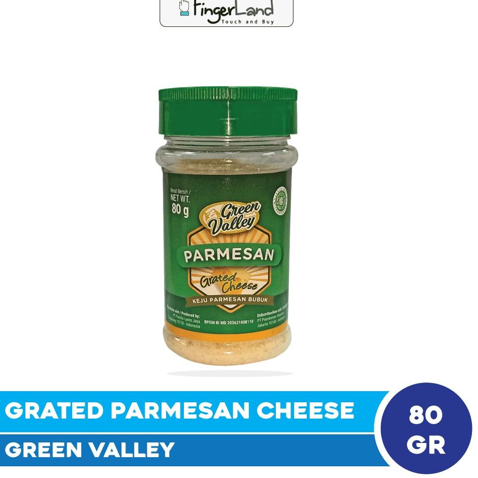

Code5l5Kz--GREEN VALLEY Grated Parmesan Cheese 80 gram Keju Parmesan Parut