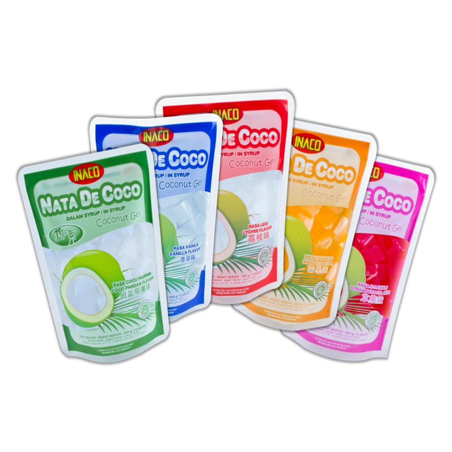 Inaco nata de coco 360 gram (5 Rasa) / coconut gel / Inaco Natadecoco