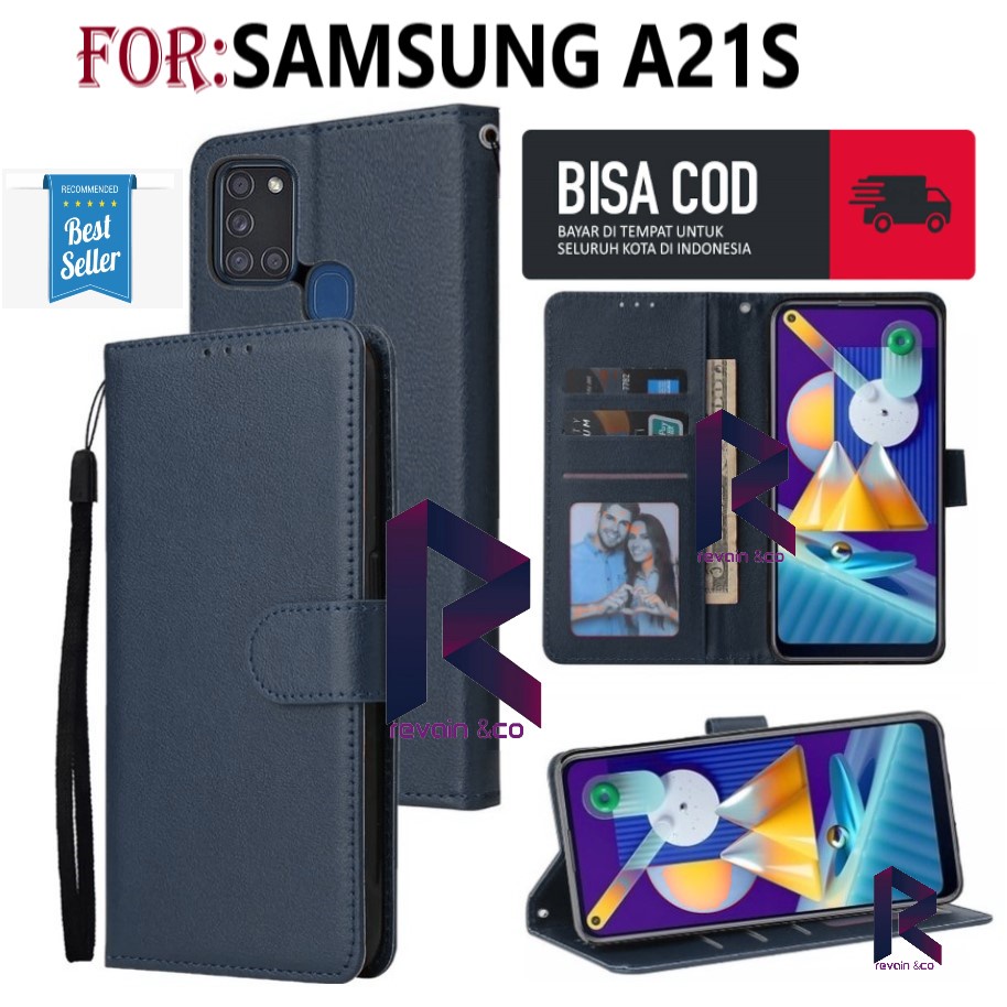 FLIP COVER SAMSUNG A21S FLIP WALLET LEATHER KULIT PREMIUM SARUNG BUKA TUTUP KESING HP FLIP CASE SAMSUNG A21S