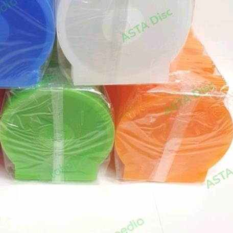 Tempat CD / DVD Bahan Plastik Bentuk Oval isi 50 pcs - Merah Muda