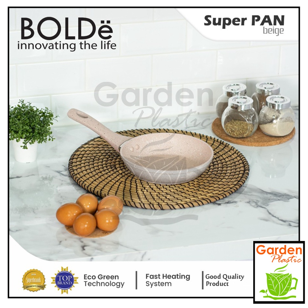 SUPER PAN FRYPAN 18CM BOLDE GRANITE BEIGE TEFLON