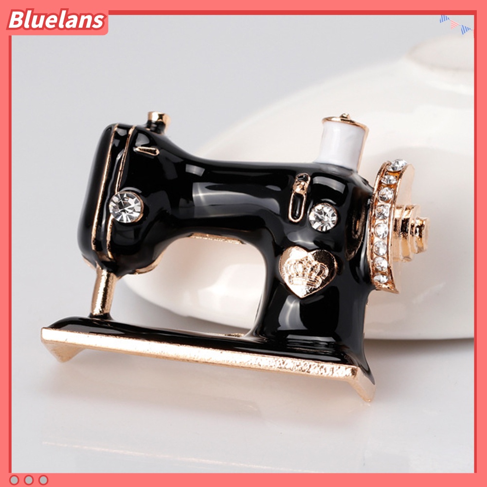 Bluelans Exquisite Sewing Machine Brooch Pin Denim Jacket Women Collar Badge Jewelry Gift