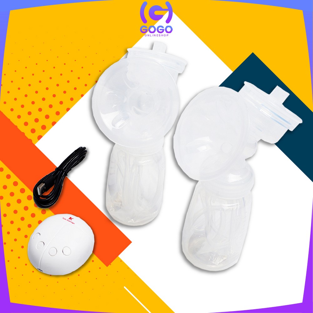 GOGO-C24 Pompa Asi Elektrik Otomatis 2 Botol Susu | Double Breast Pump Electric Automatic Breastpump