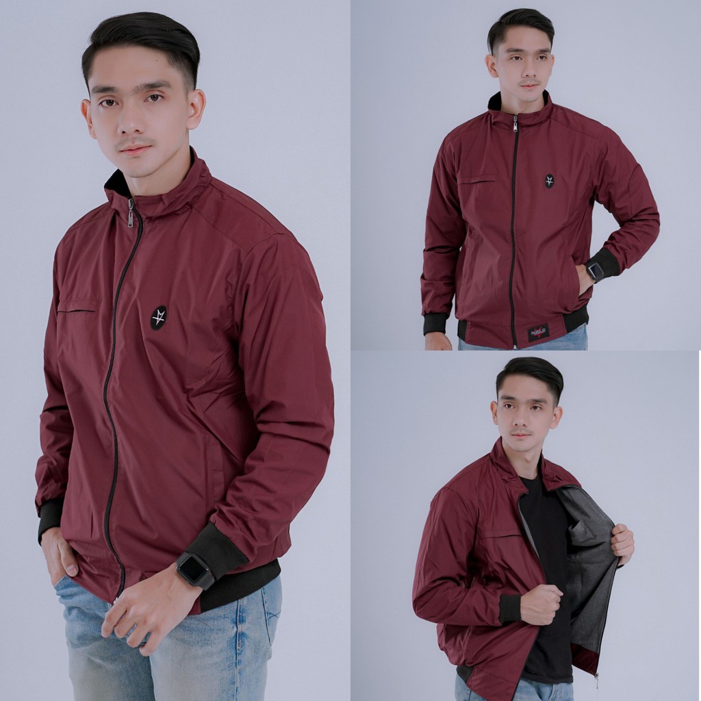 Jaket Musim dingin Jaket parasut pria Bomber hurrington Formal Taslan Waterproof