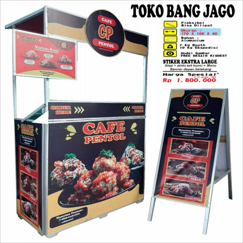 Jual Meja Lipat / Meja Jualan / Booth Portable / Stand Booth / Gerobak