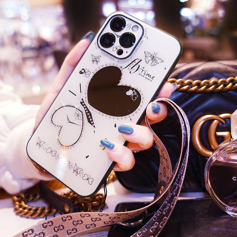 Case Bahan TPU Dengan Cermin Makeup Untuk iphone 14 13 12 11 Pro Max Plus Mini 12 Mini 14 Plus