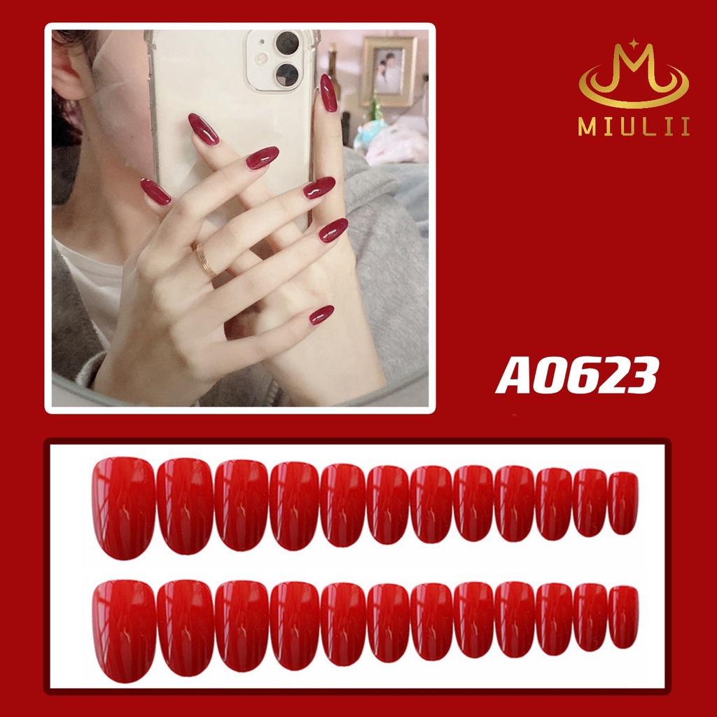 MIULII / KUKU PALSU   A0623  / 24PCS / 3D / NAIL ART / PREMIUM / CUTE / FREE LEM JELLY / KUTEK