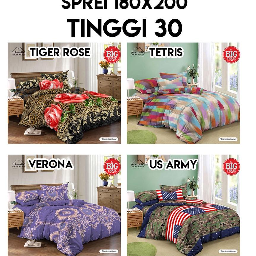 KENDRA Sprei Tinggi 30 cm 180x200 160x200 motif Blue Owls Cat Alley Forest Friend Nessa Sweet Dream 