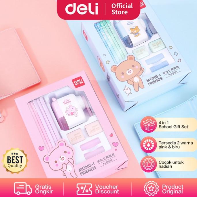 

[COD] Deli Stationery set 4 in 1 68896 KOMPLIT Kode 1446