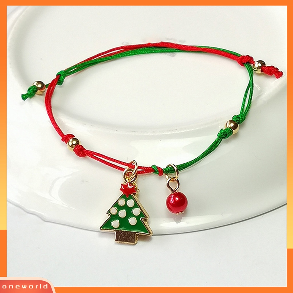 |Oneor Buku Literatur Dalam Bahasa Mandarin| Gelang Rajut Tangan Desain Pohon Natal Santa Claus Rusa Snowflake Untuk Unisex