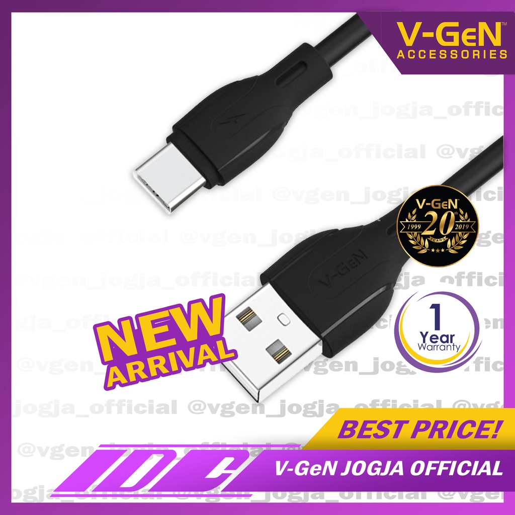 Kabel Type C V-GeN VGC-03 3A QC3.0 Fast Charging 1 Meter