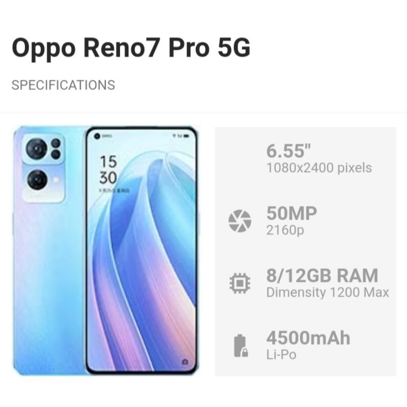 Oppo reno7 pro 5G 8/256