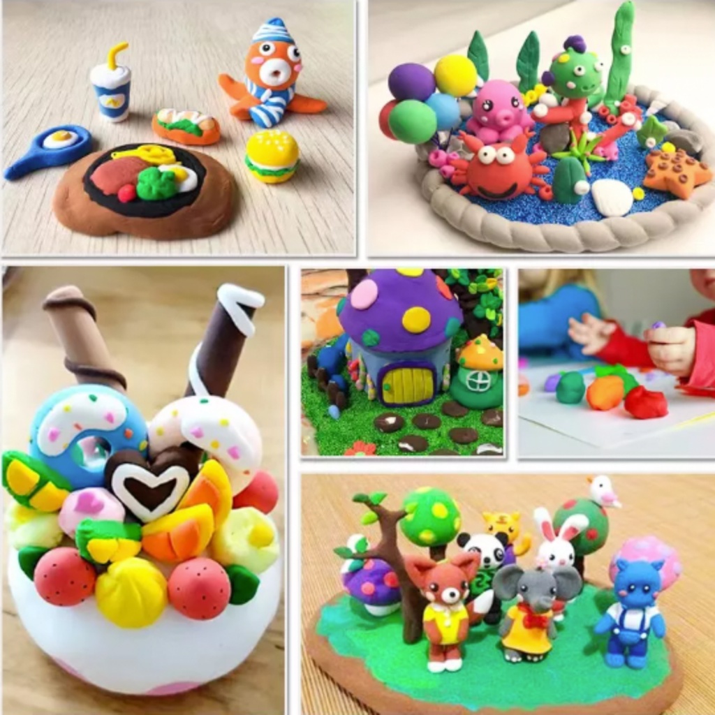 TRS - Clay Mainan Anak isi 12 Warna Clay Dough Magic Polymer