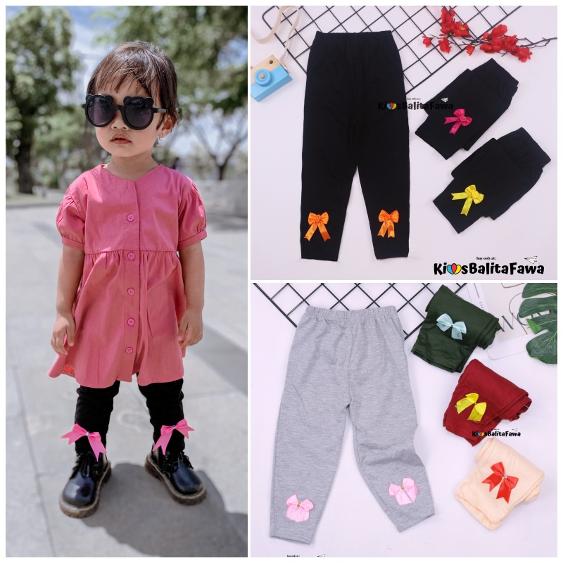 Legging Pita uk Bayi - 5 Tahun / Leging Panjang Anak Perempuan Celana Lejing Laging Baby Bahan Kaos Polos Murah kiosbalitaaprilia