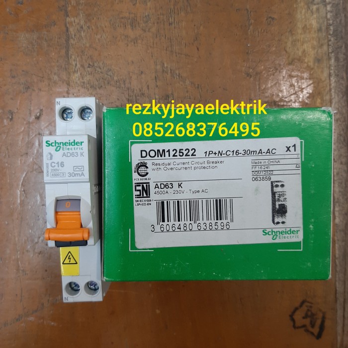 Rcbo Slim 1P 6A.10A.16A.20A Schneider