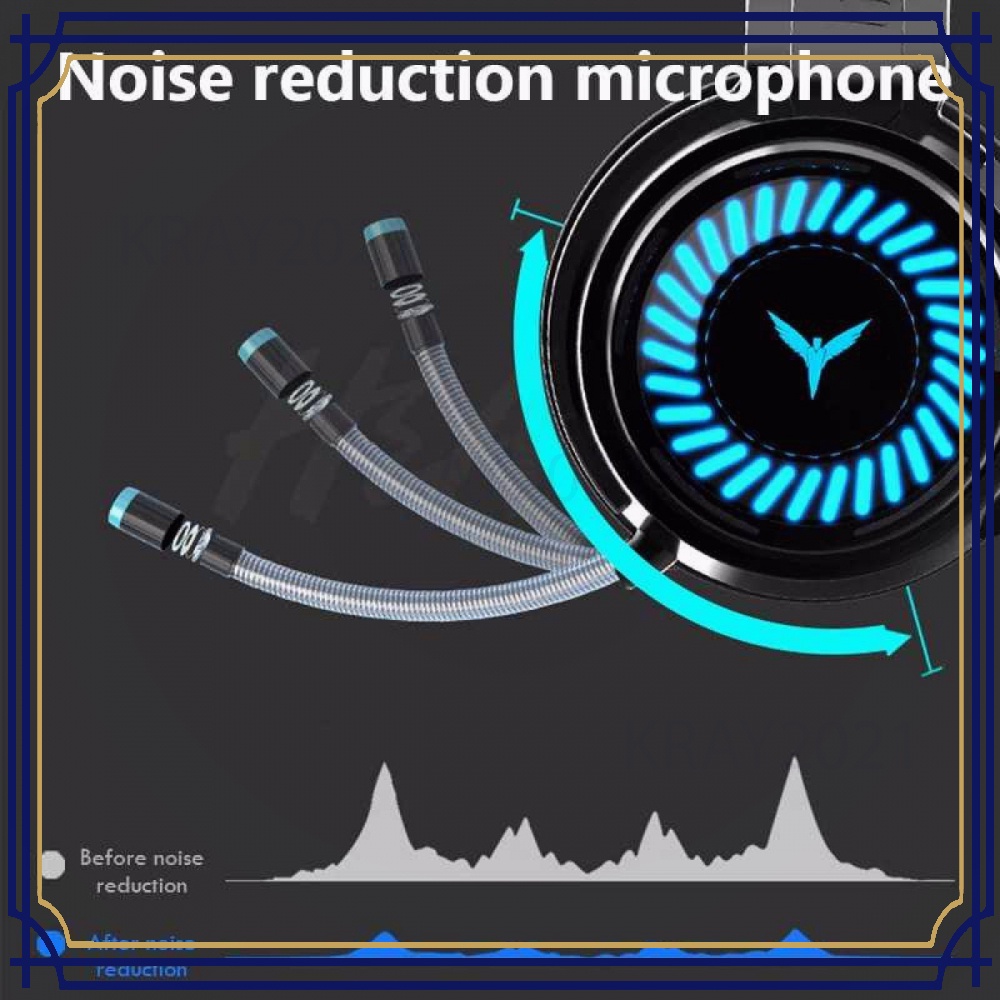 Headphone Gaming USB Virtual Surround 7.1 RGB with Mic GH258