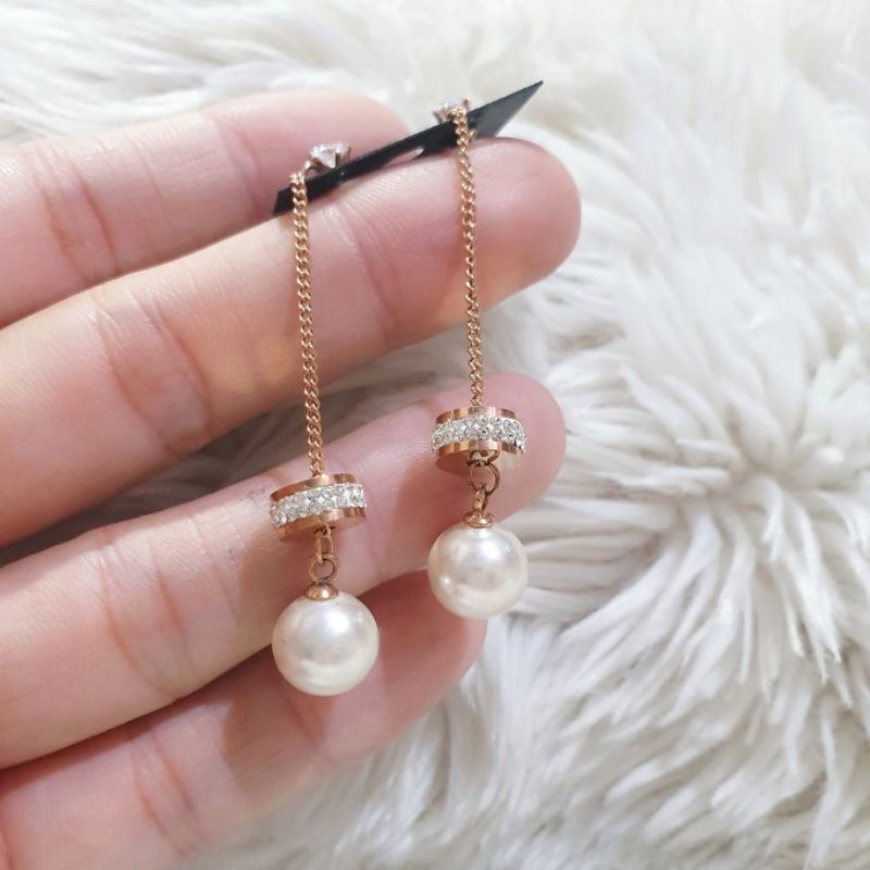 Anting Titanium asli Rosegold Premium Quality Anti karat anti alergi Stainless steel ori T881