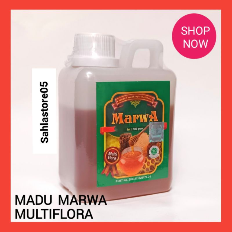 

Madu Marwa Multi Flora Alghuroba ghuroba 500 gr Murni Original