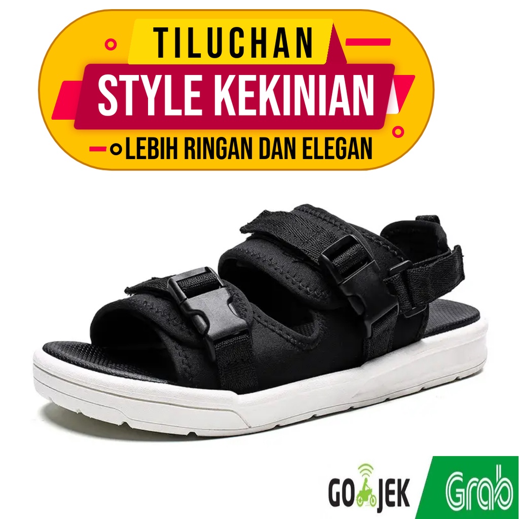 Sepatu Sandal Casual Pria Wanita Wedges Korea Style Fashion Model Sandal Gunung Import  Cewek Cowok 