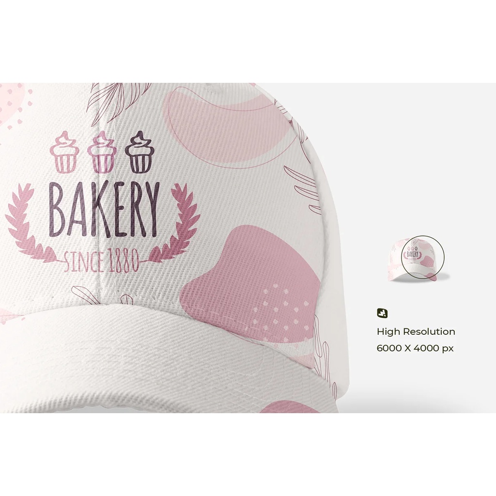 Velcro Snapback Baseball Cap Mockup