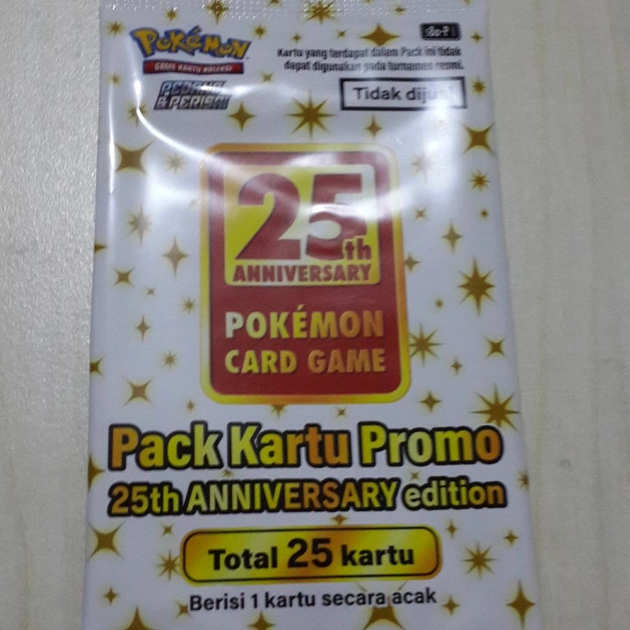 POKEMON TCG INDONESIA 25TH ANNIVERSARY PROMO PACK