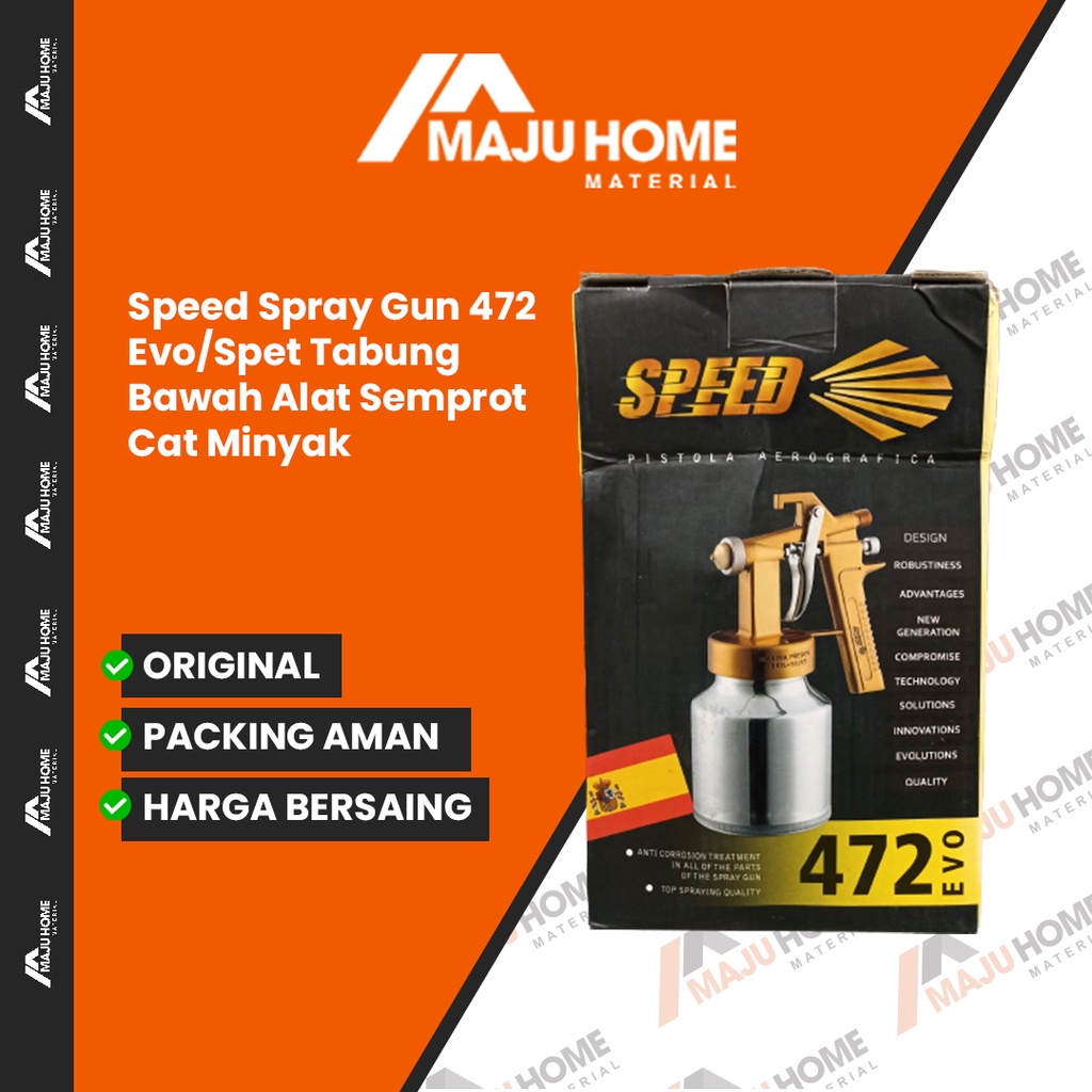 Speed Spray Gun 472 Evo/Spet Tabung Bawah Alat Semprot Cat Minyak