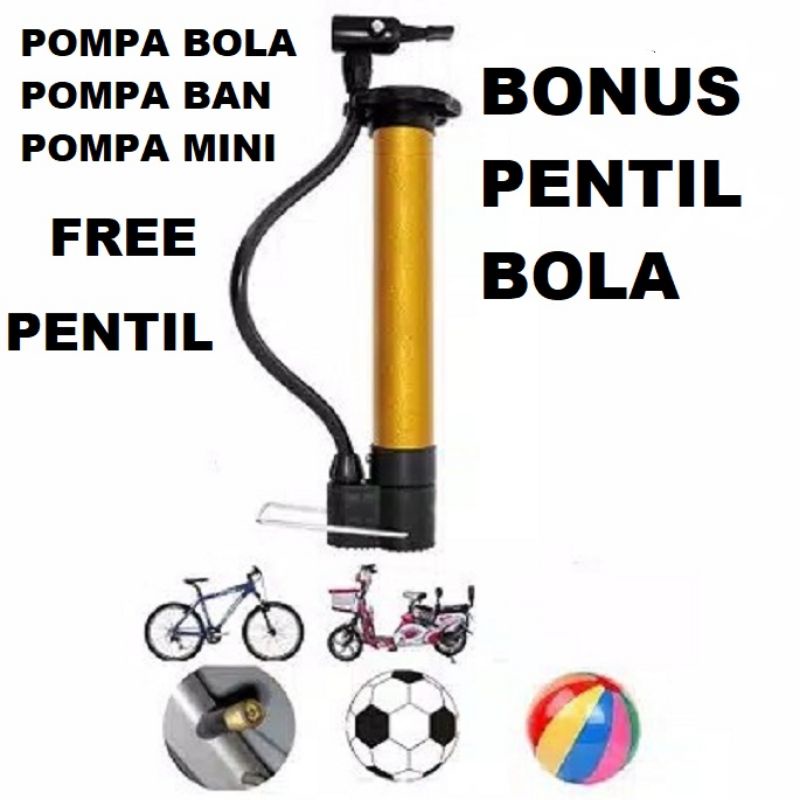 Pompa Angin Sepeda Mini Portable / Pompa Ban Sepeda / Pompa Bola Pompa Kolam Pompa Serbaguna