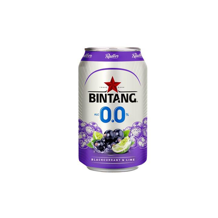 Bintang Zero Alcohol Blackcurrant & Lime 4 x 330 mL + [Free] Indomie Goreng