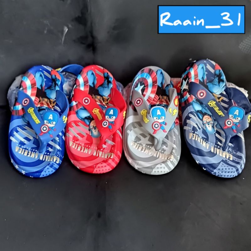 Sandal anak avenger Sandal karet import anak laki sendal trendy motif super hero