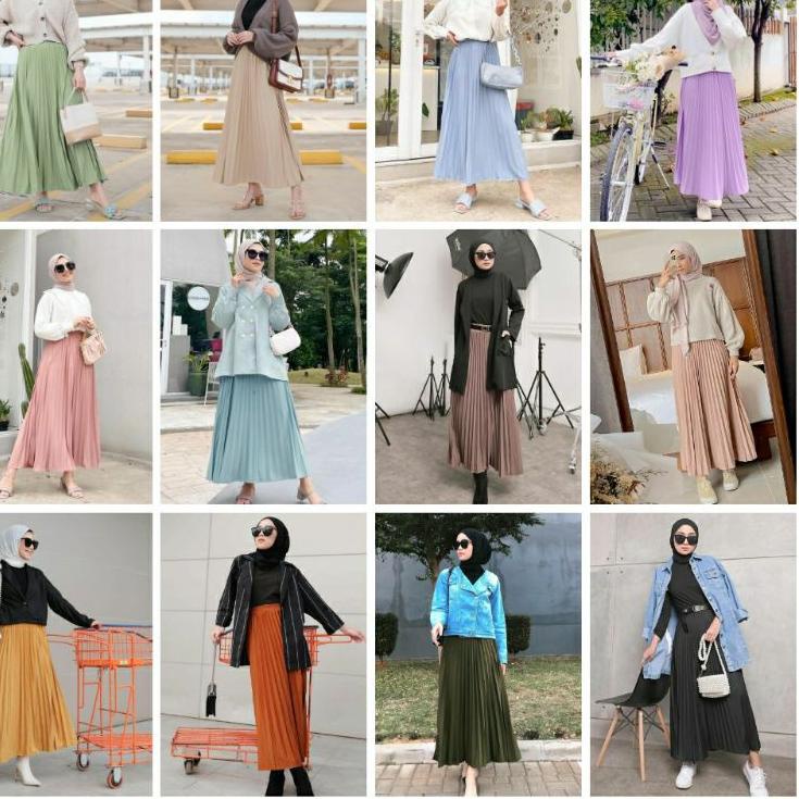 [KODE PRODUK QC0KQ9996] Rok Plisket Gia Skirt Geulis Giovanni Skirt Geulis Asya Skirt Geulis Pleats 