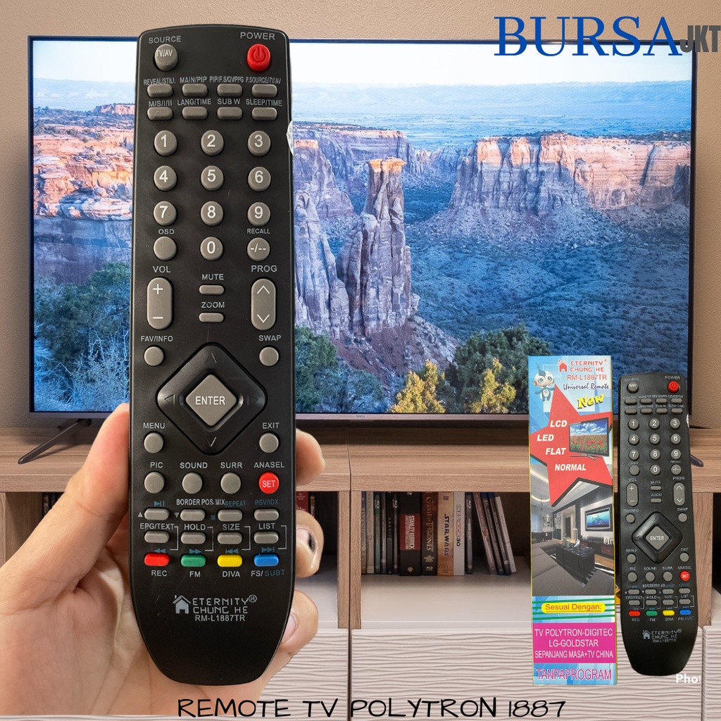 REMOTE REMOT POLYTRON PLD LED TV UNIVERSAL SMART ANDROID