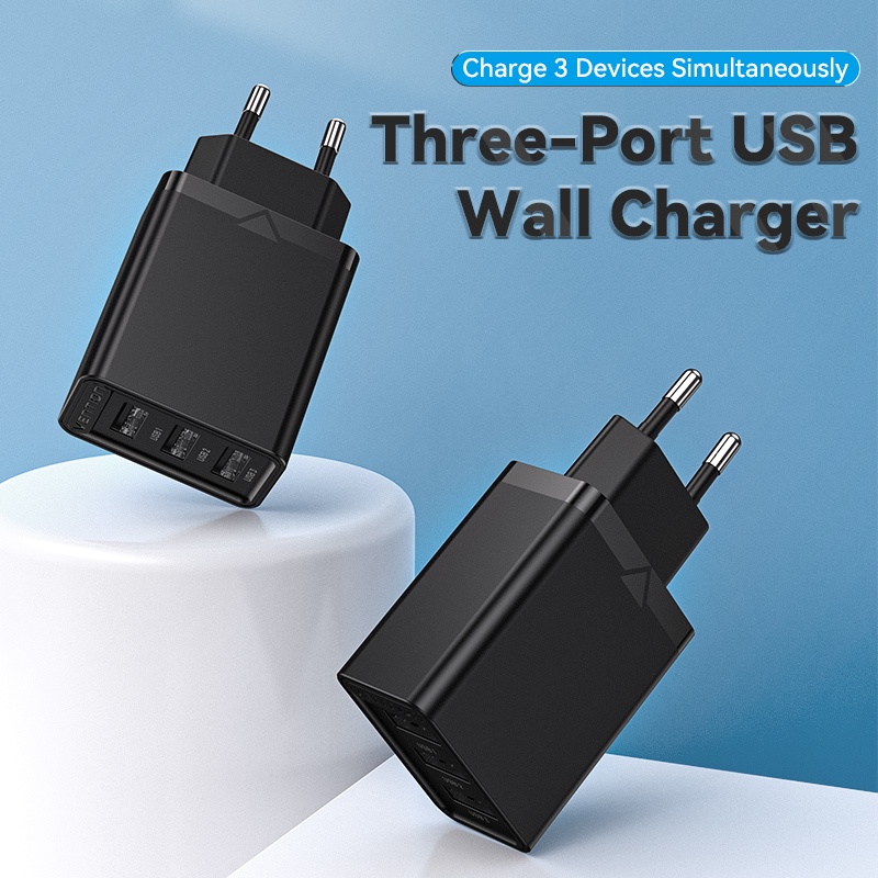 Vention Adaptor Kepala Charger 3in1 USB-A 17W Apple Samsung Xiaomi FEA