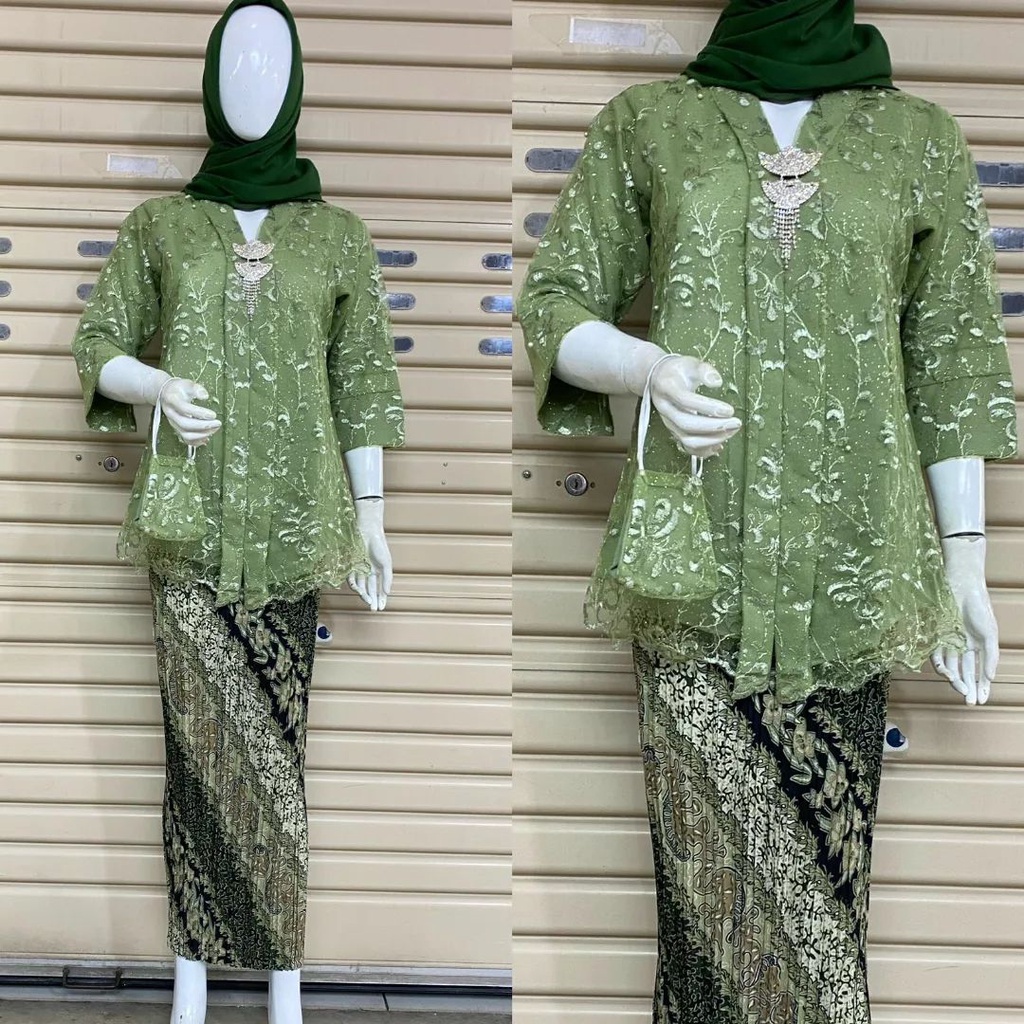 SETELAN ROK KEBAYA FLOY BROKAT TILE PREMIUM ORIGINAL BRAND / ATASAN KEBAYA TERBARU / KEBAYA FLOY BRO