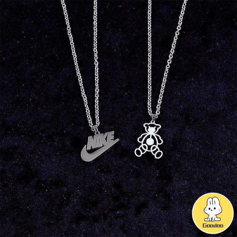 Korea Hip Hop Street Style Stainless Steel Kalung Liontin Aksesoris Pria dan Wanita -Doo