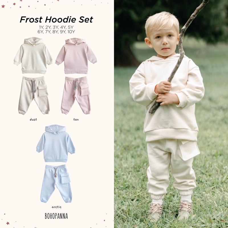 Bohopanna Frost Hoodie Set 1-10 / Setelan Hoodie Jogger Anak