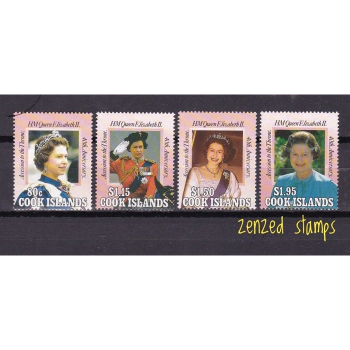 

0685 Perangko Cook Islands 1992 Queen Elizabeth II 5v Mnh