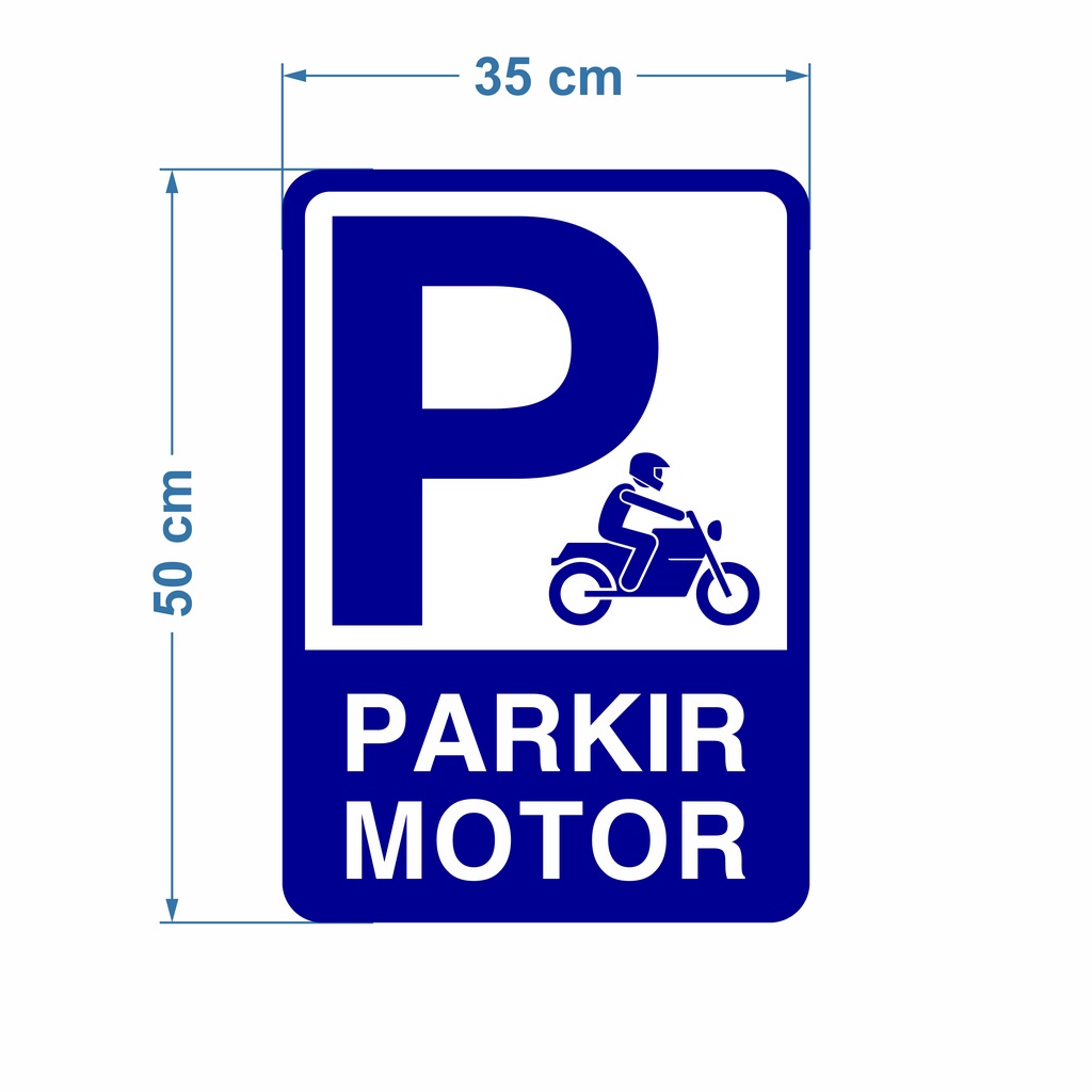 STIKER RAMBU Parkir Motor Bahan REFLEKTIF
