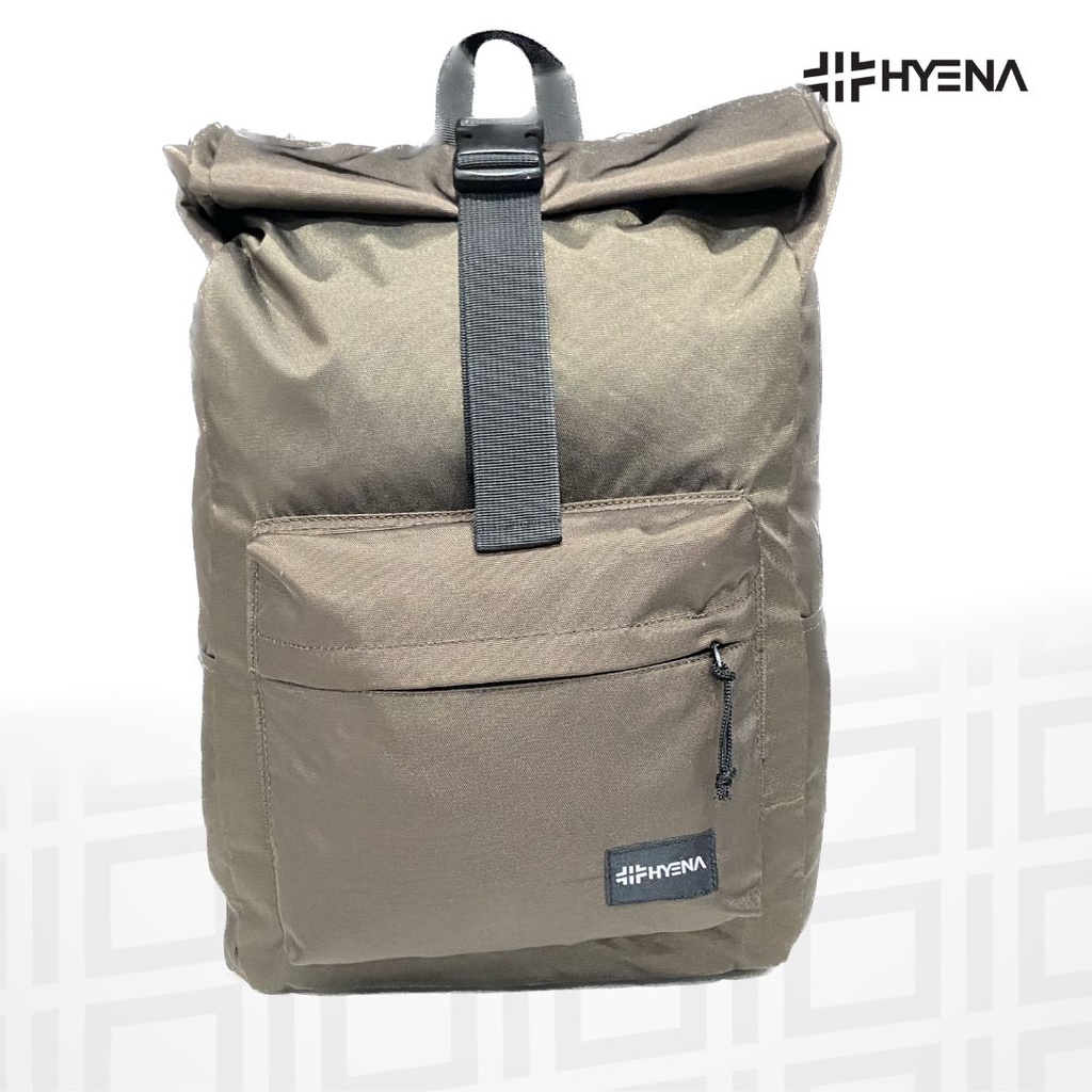 Hyena - Tas Ransel Backpack HYENA Original Gendong Pria Wanita Sekolah - YL35-Brown