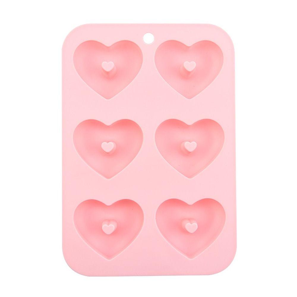 Solighter Love Heart Muffin Cupcake Donut Maker Cetakan Pancake 6rongga