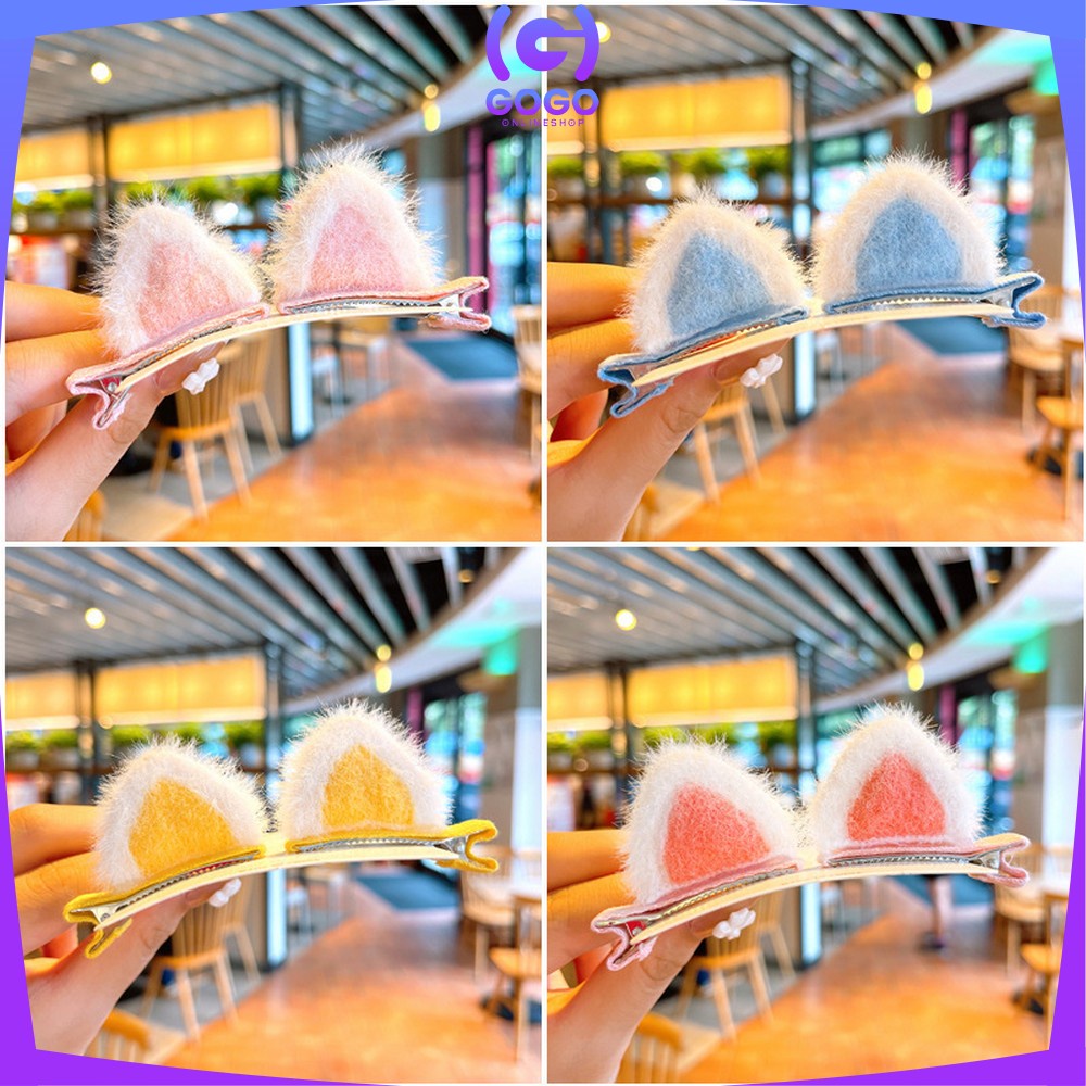 GOGO-C321 C322 Jepit Rambut Pita Anak 2IN1 Jepitan Rambut Anak Perempuan / Jepit Rambut Princess - Jepitan Kuping Kucing / Jepitan Rambut Korea Anak / Hair Pin Korea