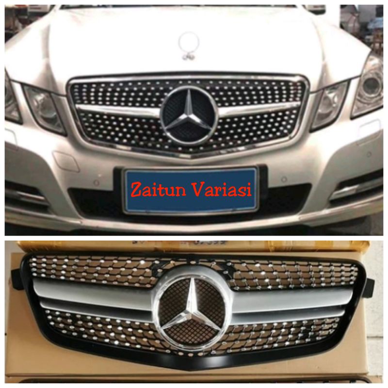 Grill diamond Mercedes benz W212 2010 2011 2012 list silver original import Taiwan Gril