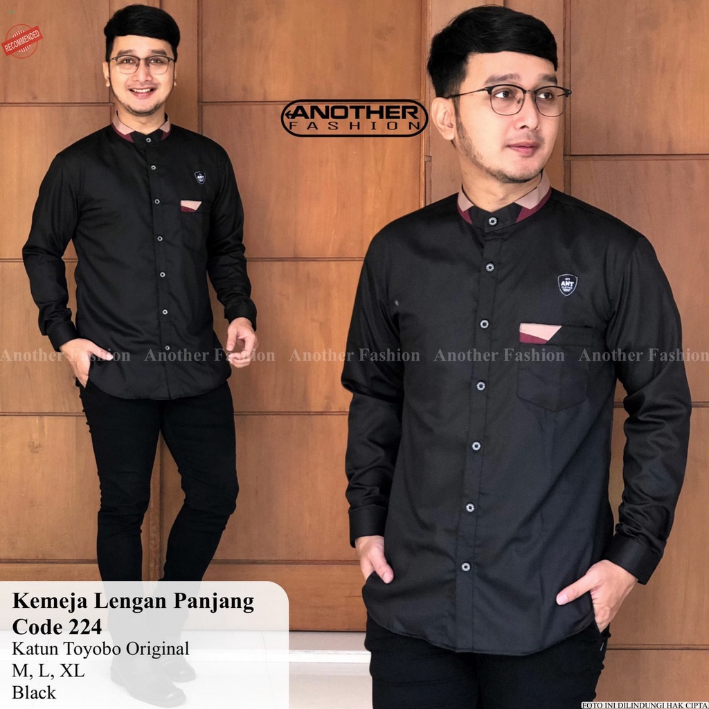Kemeja Pria Hem Pria Polos Lengan Panjang Toyobo Polos Model Terbaru