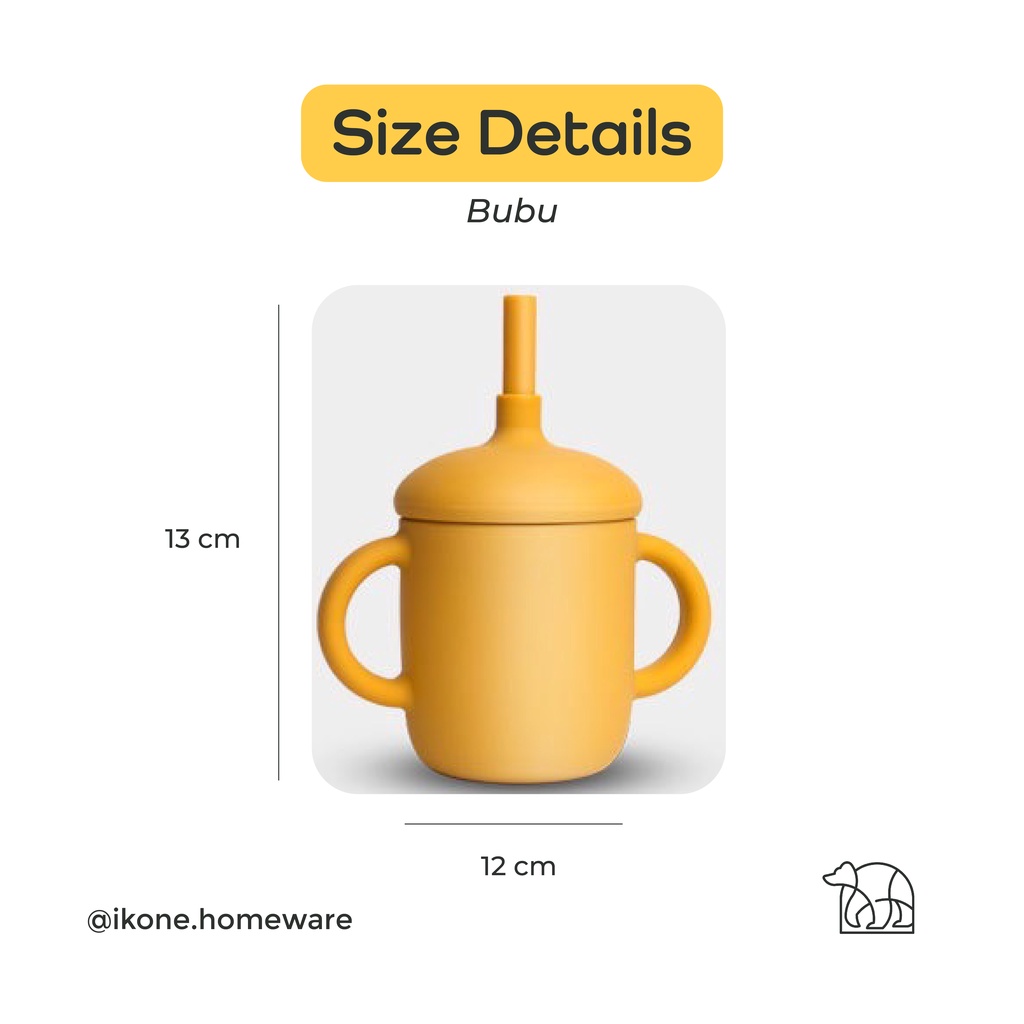 【IKONE】BUBU Silicone Sippy Cup Kids Botol Minuman Anak Kecil Berbahan Premium Kids Water Bottle