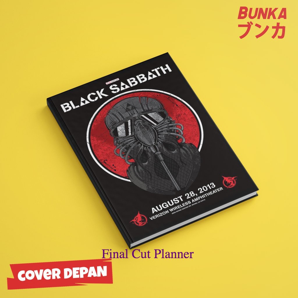 

buku tulis polos/bergaris Band Black Sabbath Event poster Hardcover A5 Buku Tulis Catatan Notes Agenda Planner Jurnal